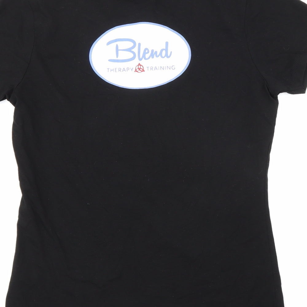 SF Women Womens Black Basic T-Shirt Size L