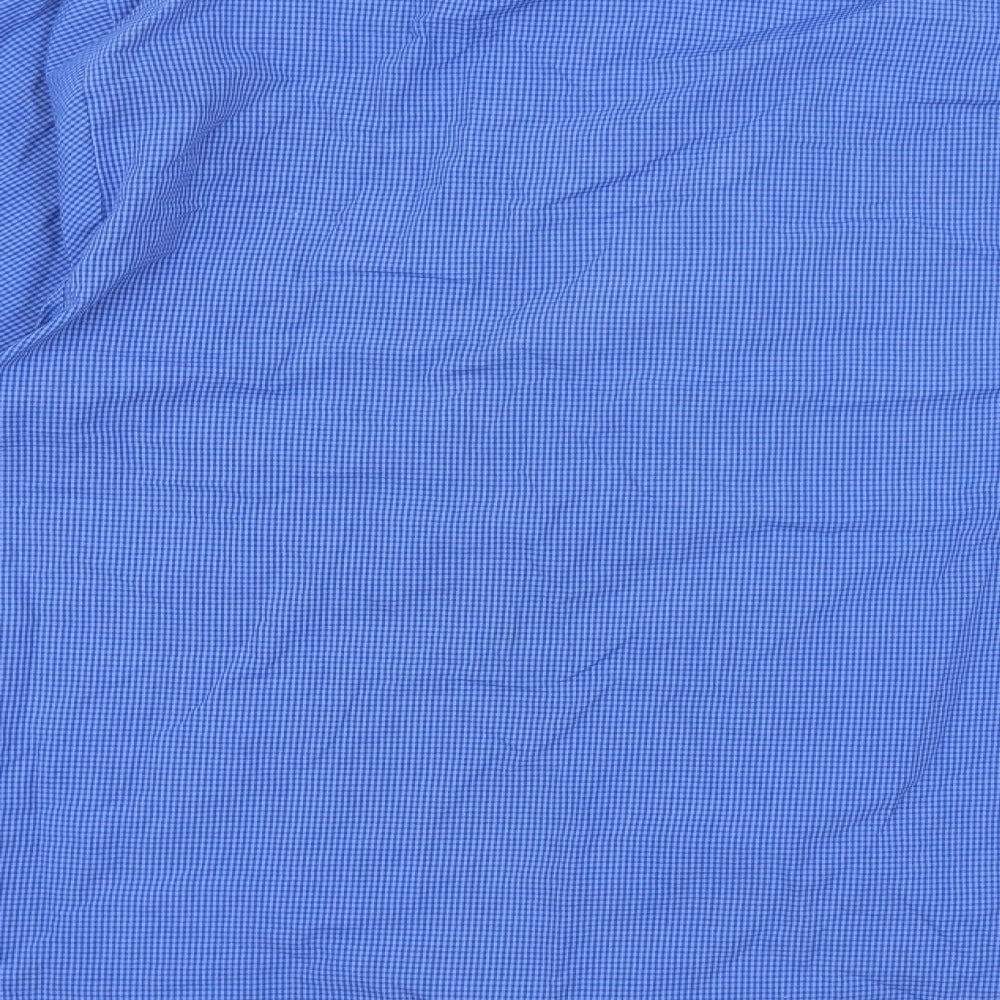 Marks and Spencer Mens Blue Plaid Button-Up Size M