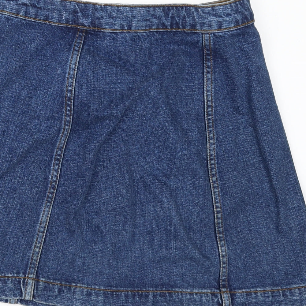 Topshop Womens Blue Denim Mini Skirt Size 26