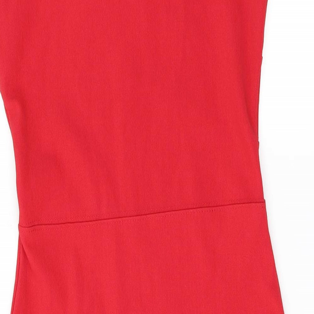 Boohoo Womens Red Bodycon Size 8