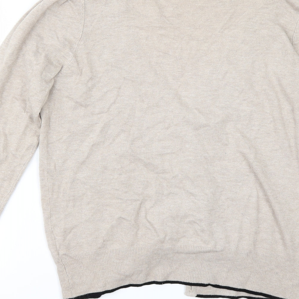 Dorothy Perkins Womens Beige Cardigan Jumper Size 12