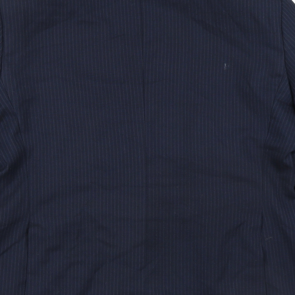 Marks & Spencer Mens Blue Striped Jacket Suit Jacket Size 42