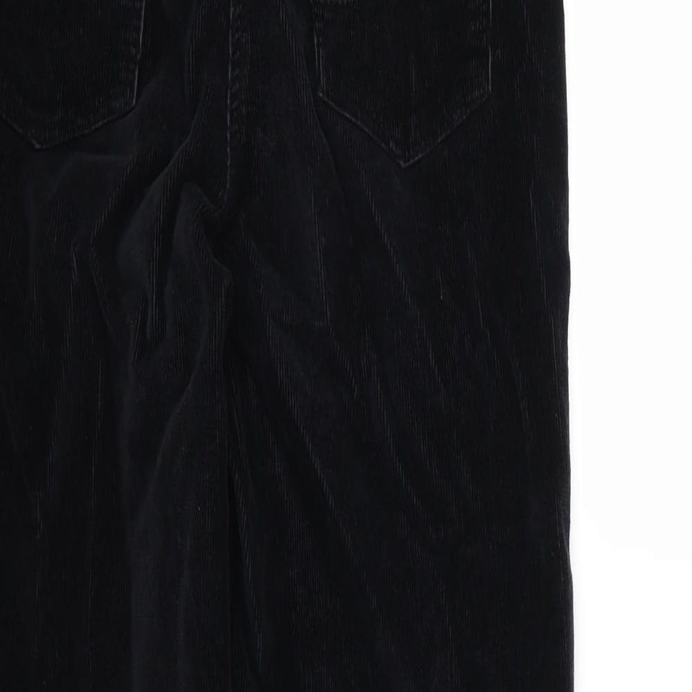 Casual Club Womens Black Corduroy Straight Jeans Size 10 L27 in