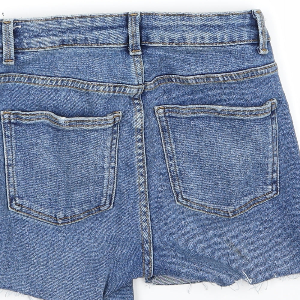Primark Womens Blue Denim Chino Shorts Size 4