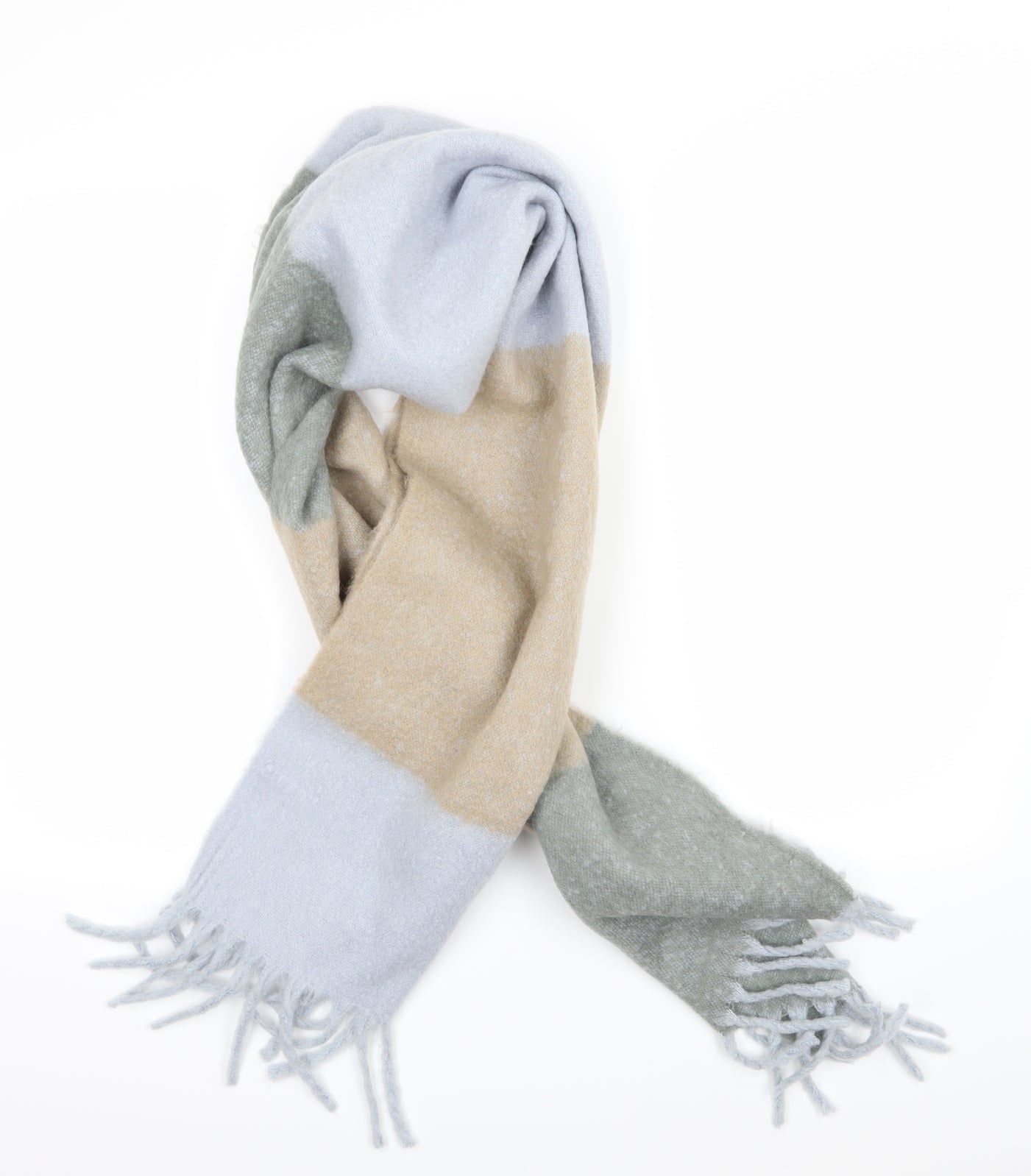 Luxe Womens Multicoloured Striped Knit Scarf