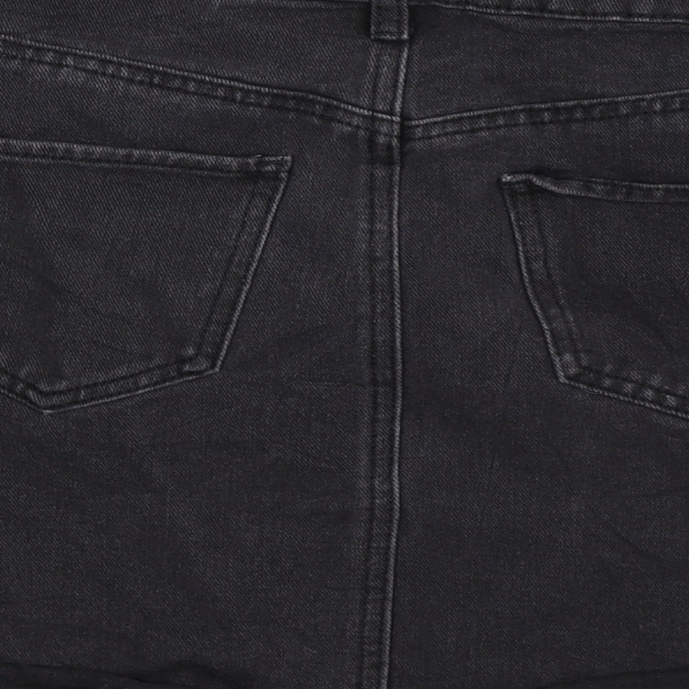 Denim Co Womens Black Denim A-Line Skirt Size 6