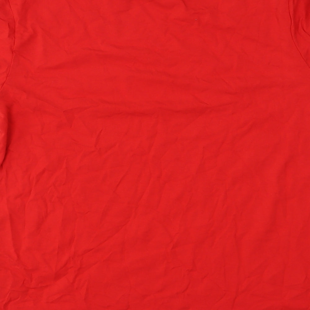 Preworn Womens Red Jersey Basic T-Shirt Size S