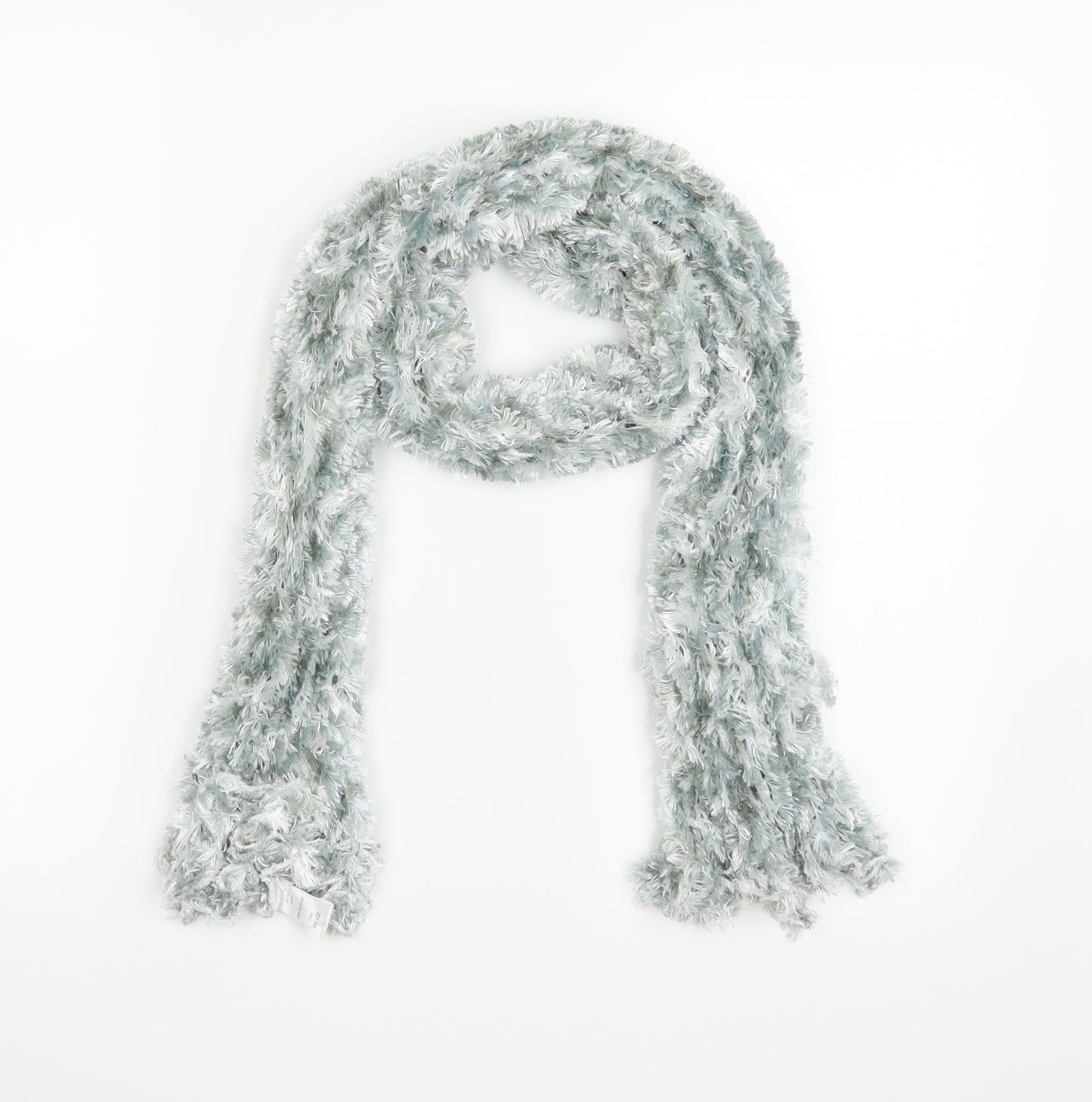 Preworn Womens Silver Knit Scarf