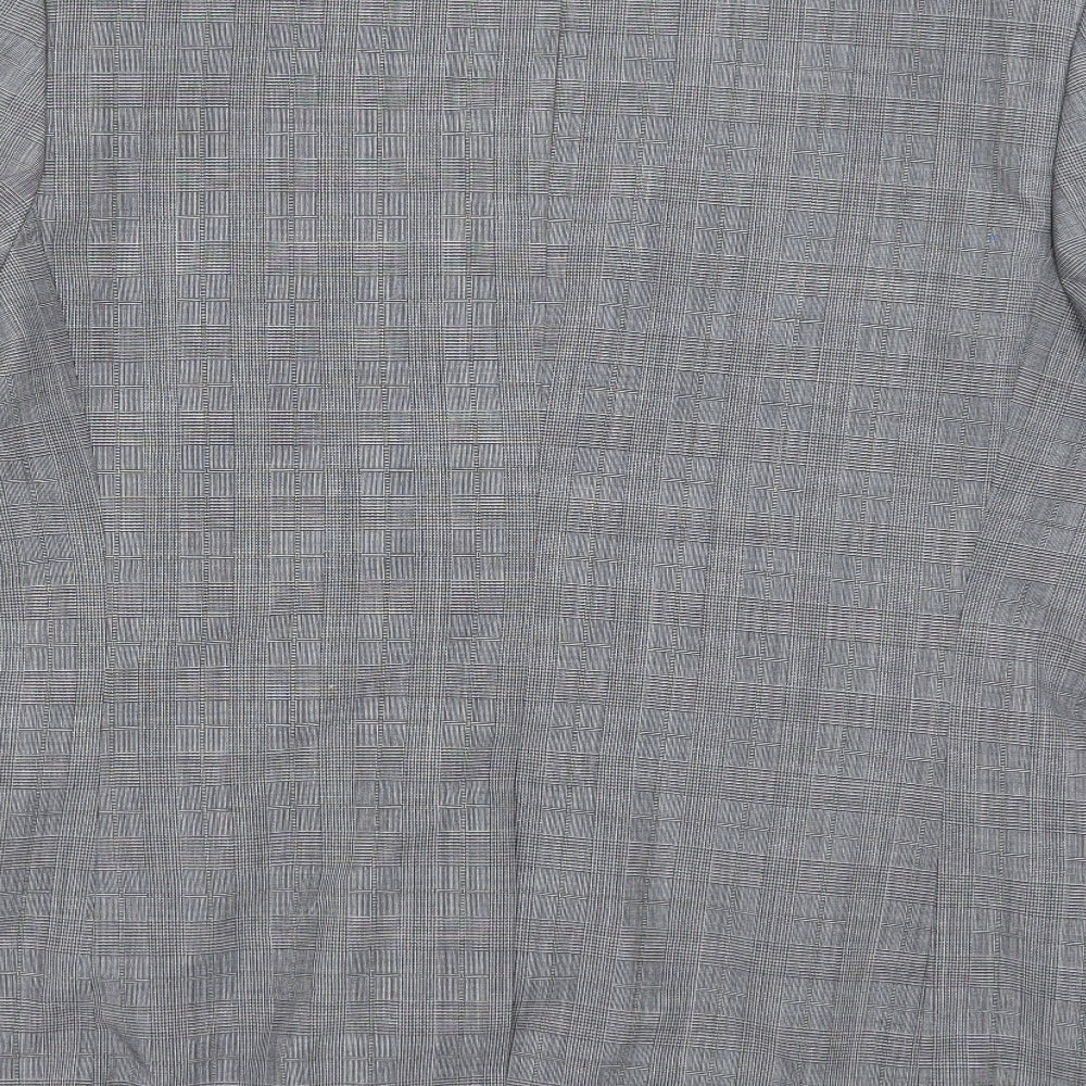 Taylor & Cutter Mens Grey Check Rayon Jacket Suit Jacket Size 40
