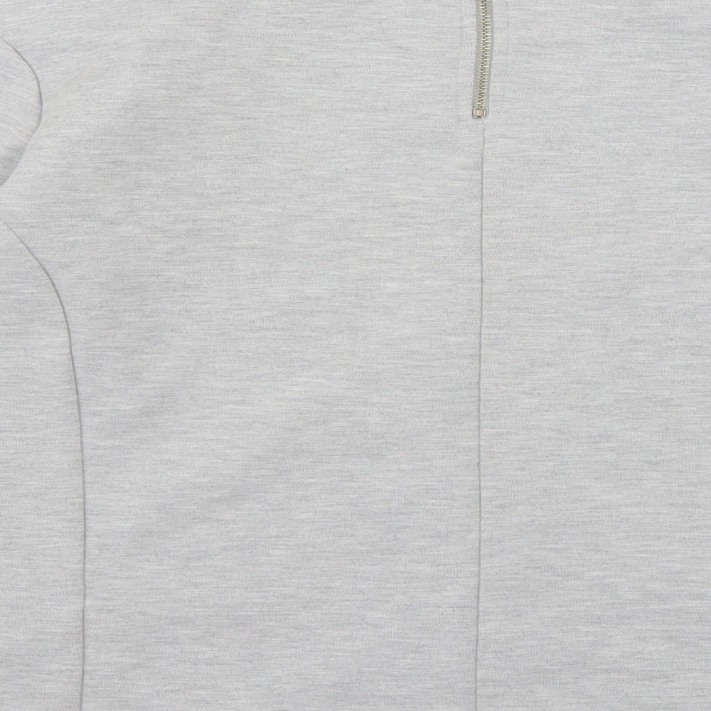 Brand and care label for Tu women’s grey jersey full zip sweatshirt, size UK 16
