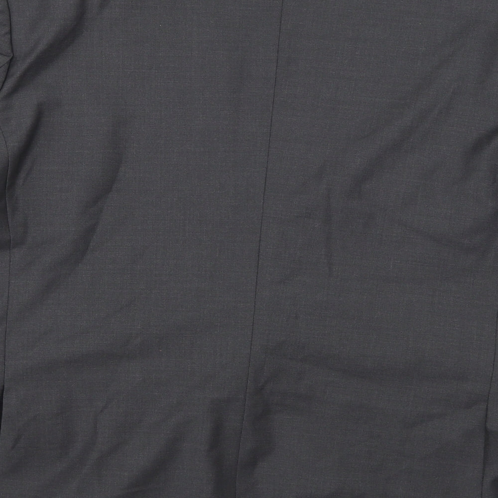 Santinelli Mens Grey Rayon Jacket Suit Jacket Size 44