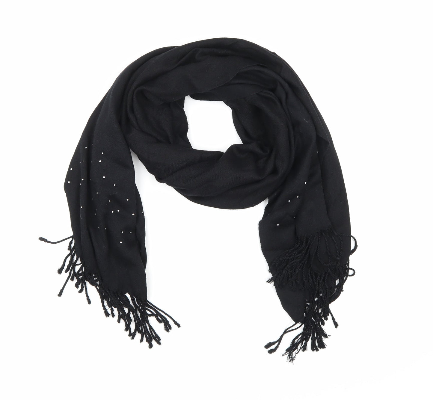 Preworn Womens Black Knit Scarf