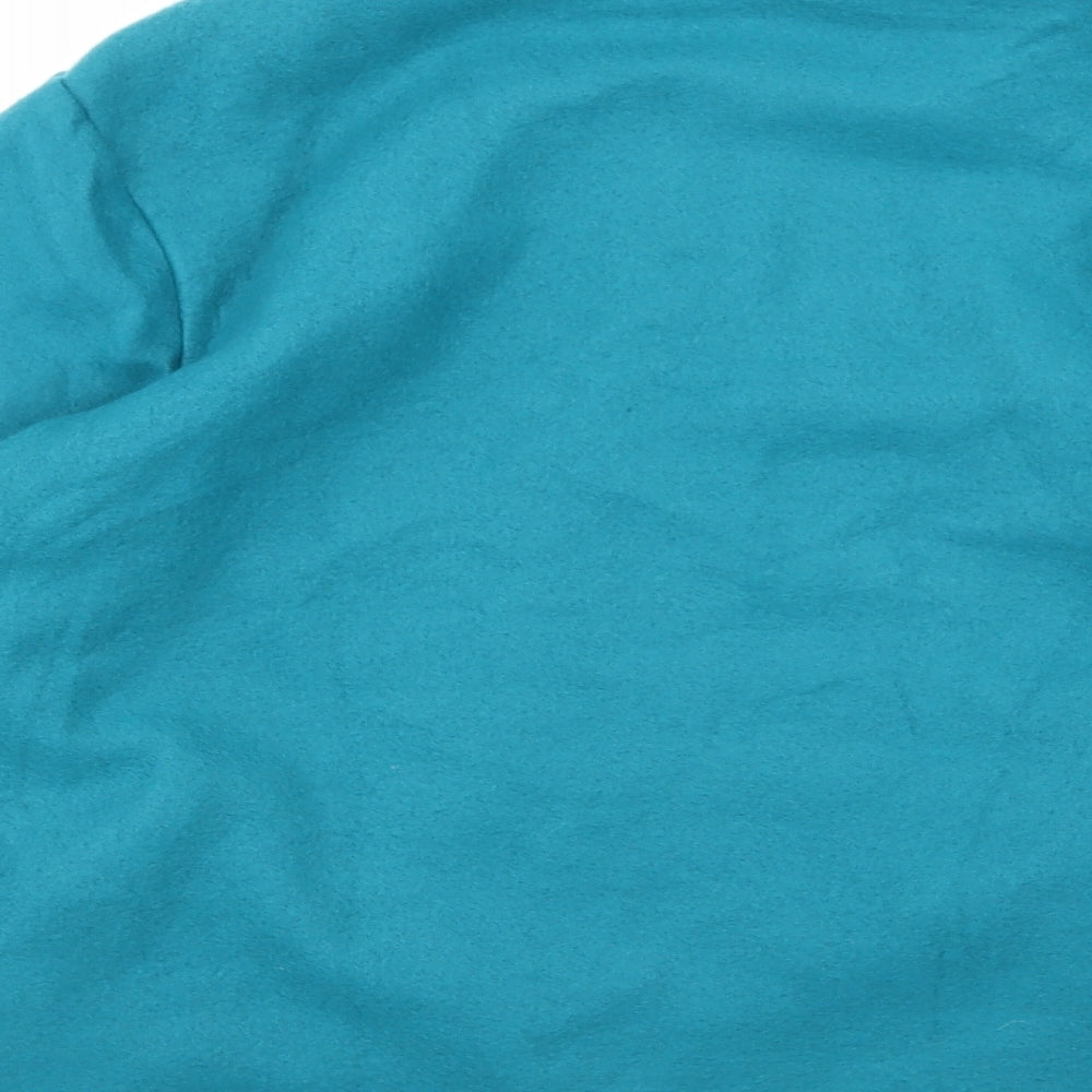 Anne De Lancay Womens Blue Fleece Jacket Size M