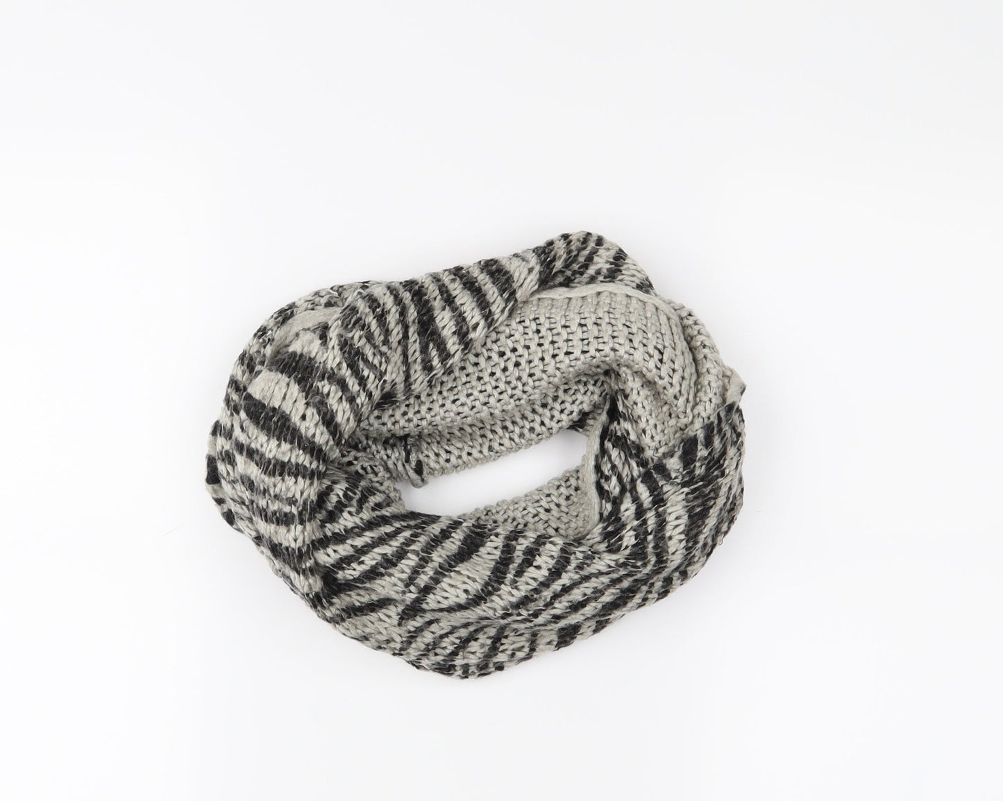 Preworn Womens Grey Animal Print Scarf