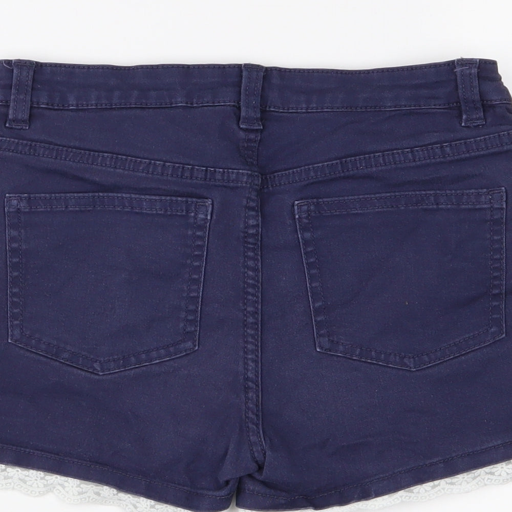 H&M Girls Blue Cut-Off Shorts Size 13 Years