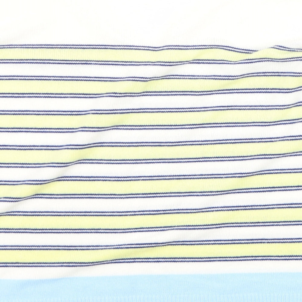 Marks & Spencer Womens White Striped Pullover Jumper Size 14