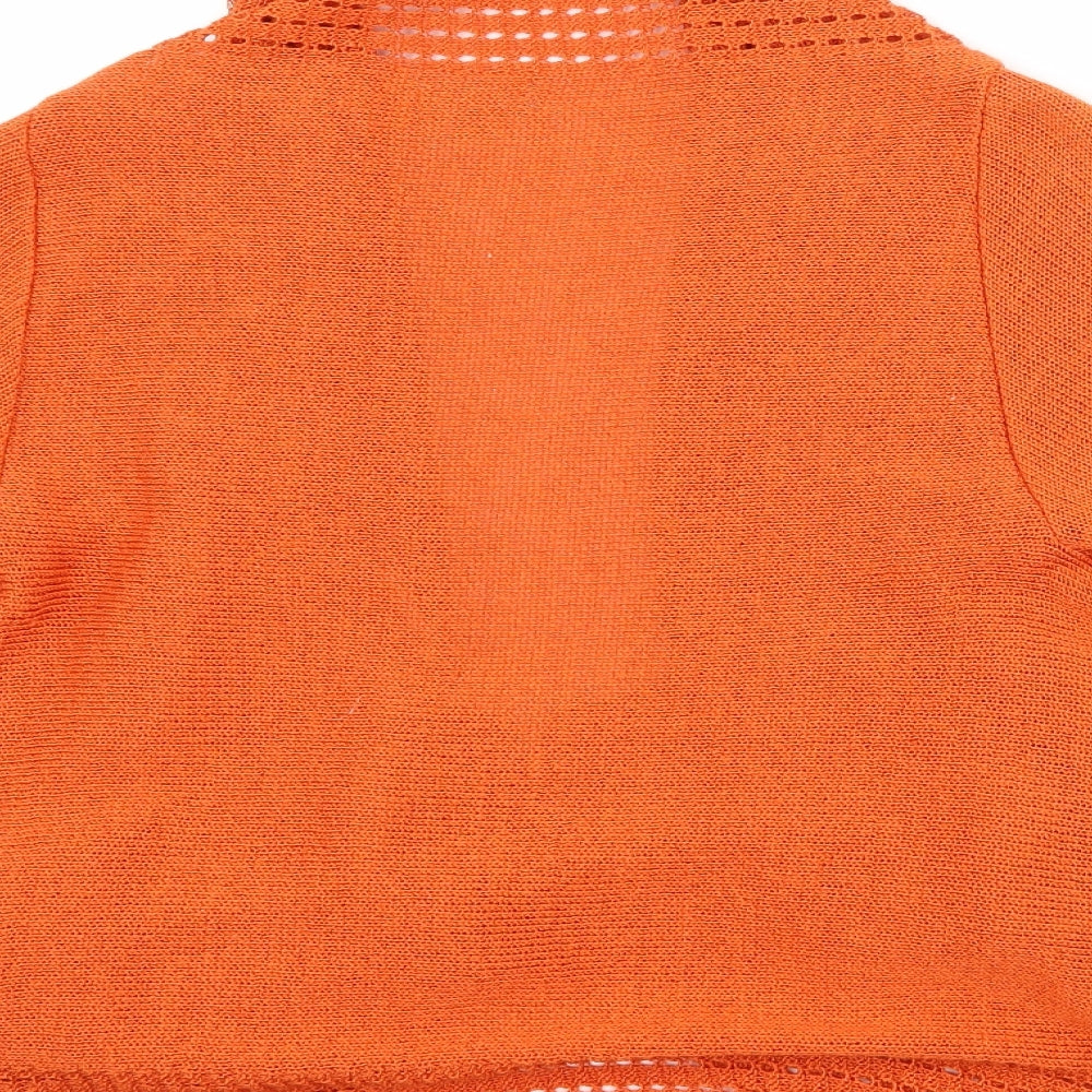 Soon Womens Orange Cardigan Jumper Size M