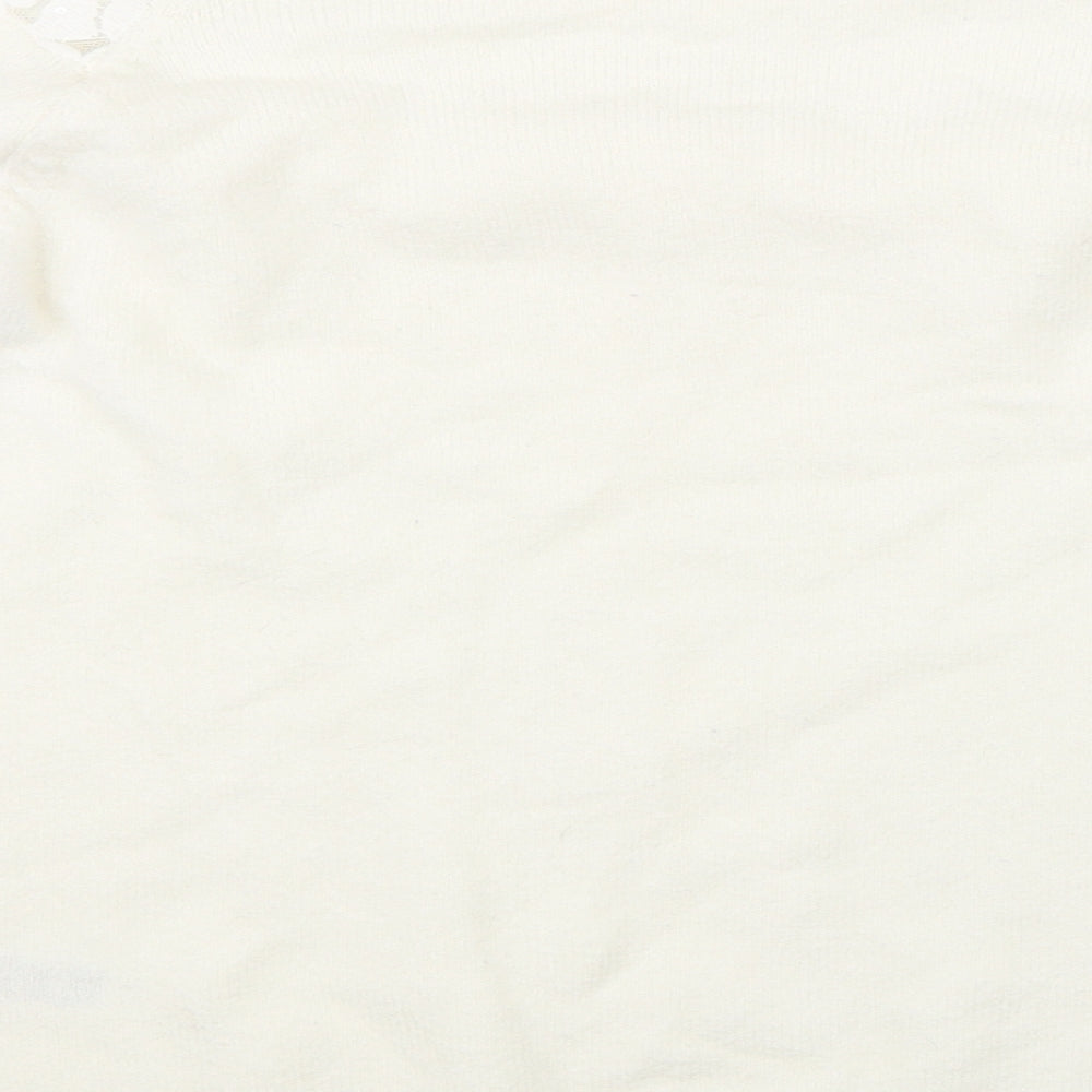 Dorothy Perkins Womens White Knit Pullover Jumper Size 10