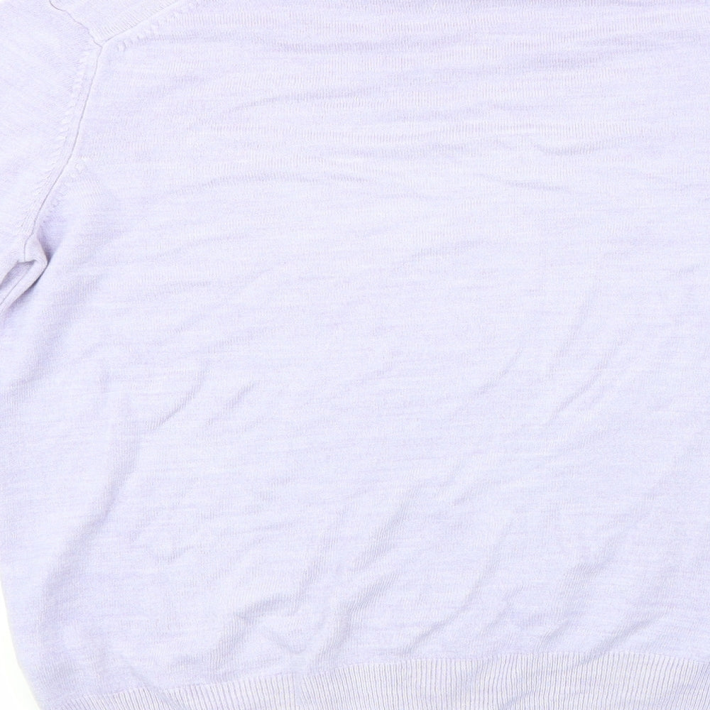 Marks and Spencer Womens Purple Knit Pullover Jumper Size 14