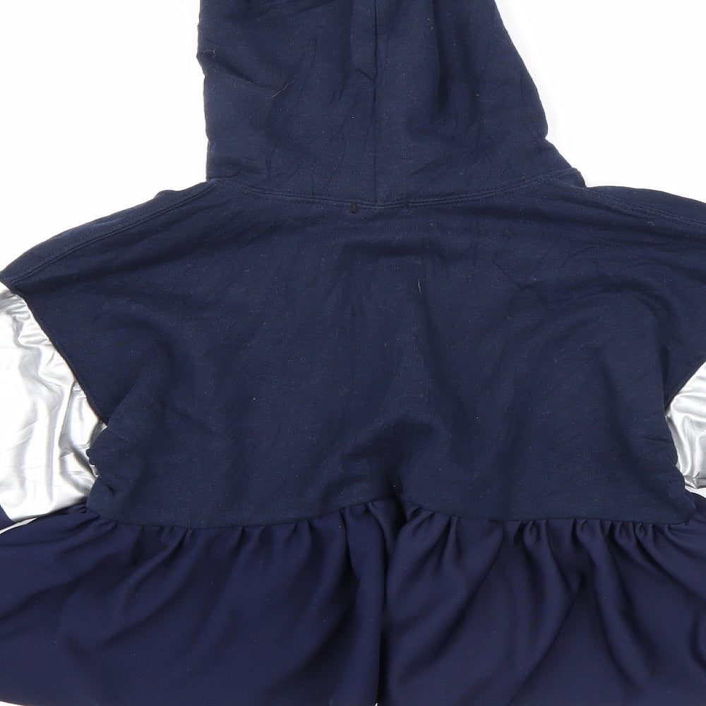 Mabel Doll Girls Blue Henley Hoodie Size XL