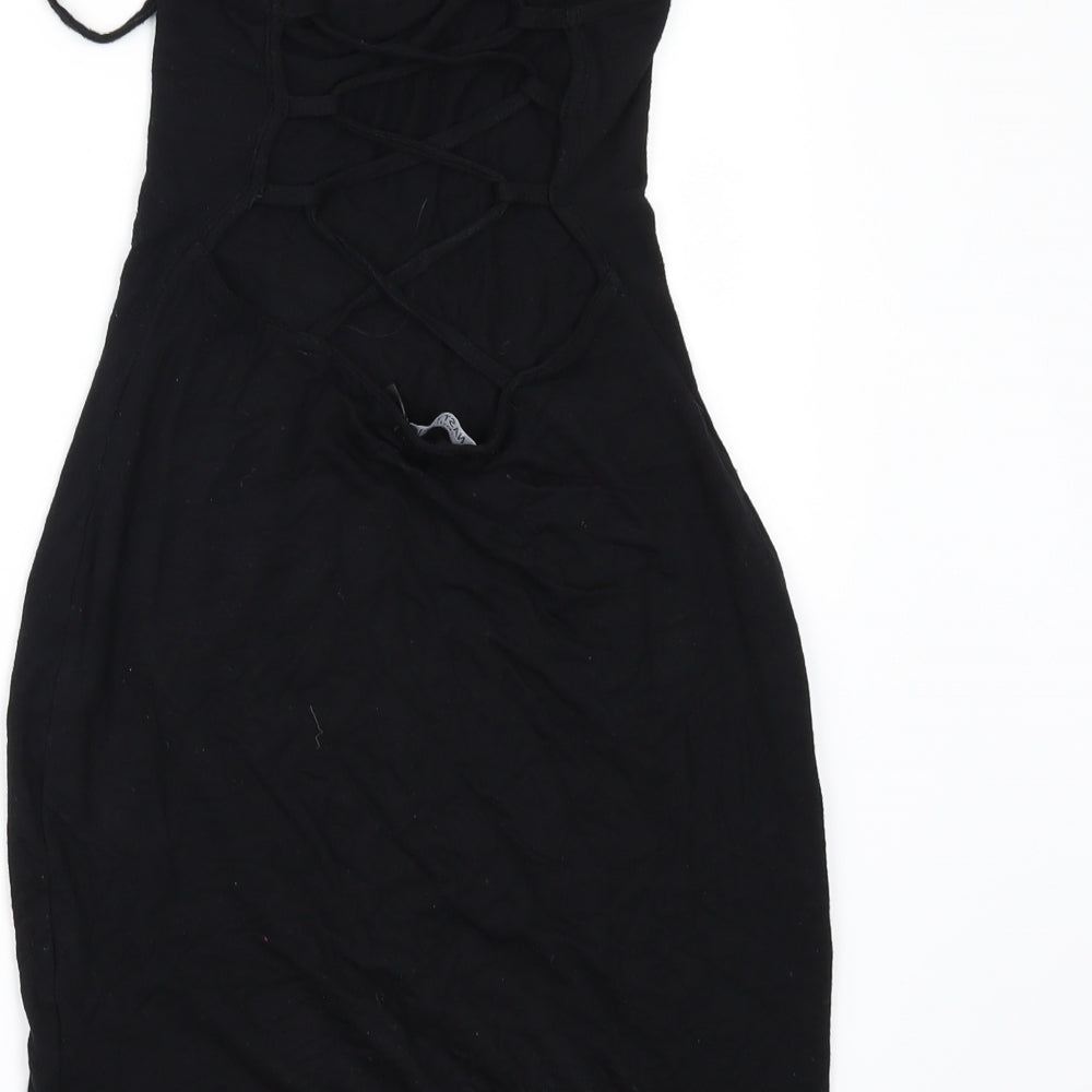 Nasty Gal Womens Black Basic T-Shirt Size 8