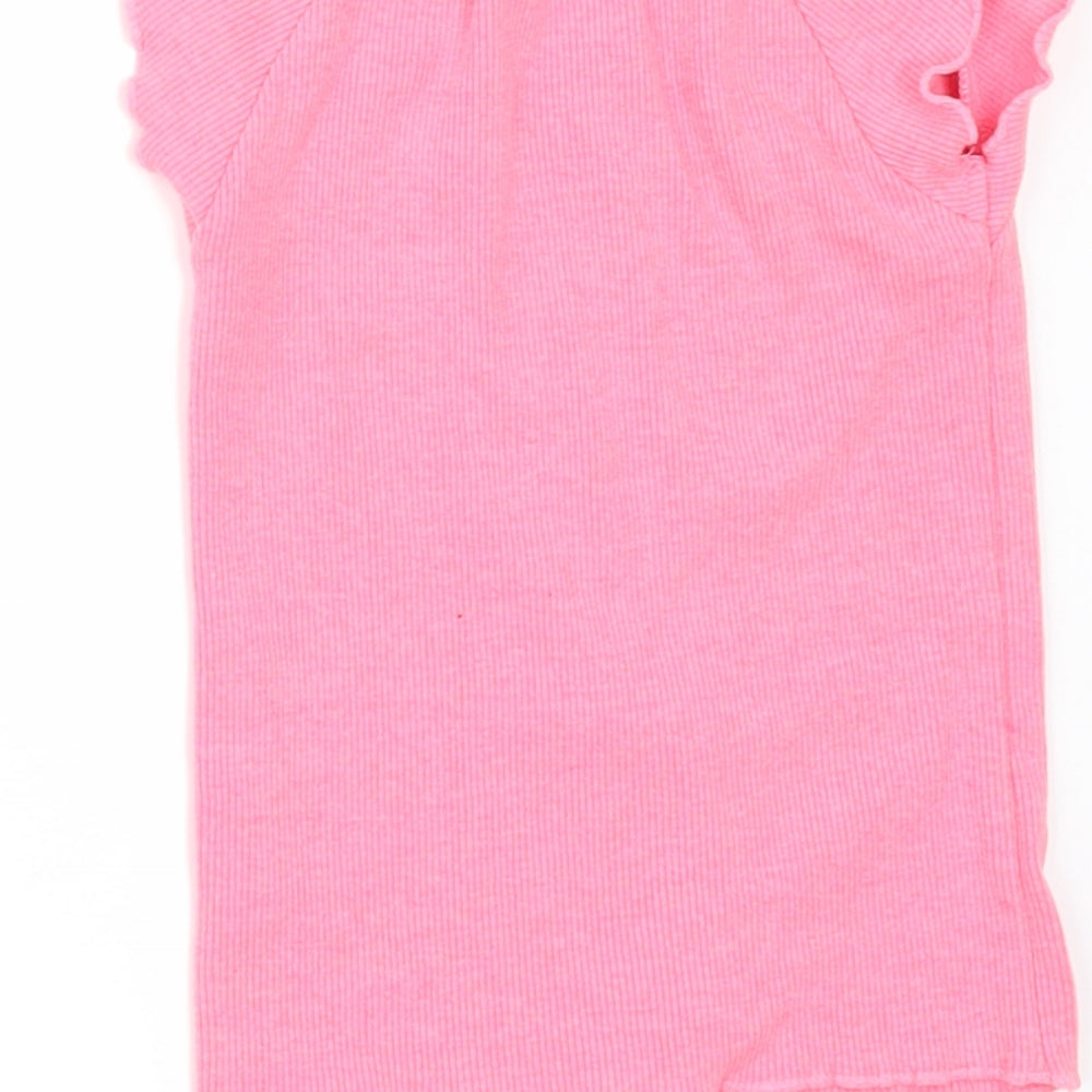 NEXT Girls Pink Basic T-Shirt Size 4 Years