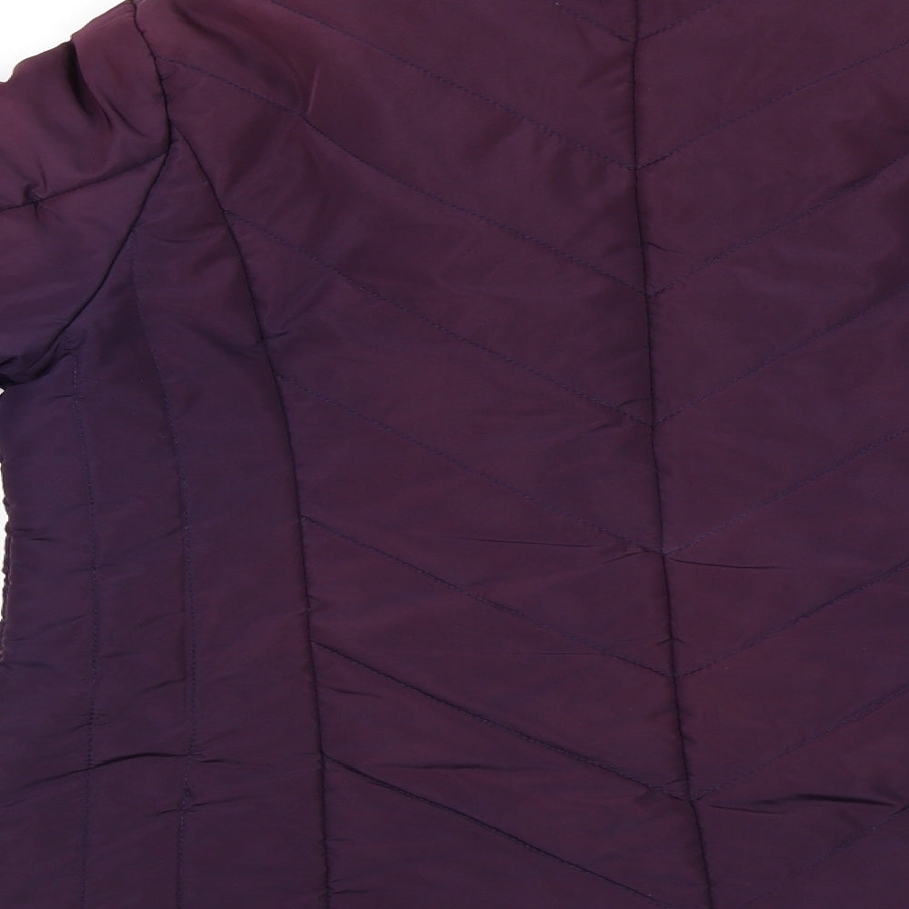 BHS Womens Purple Puffer Jacket Coat Size 14