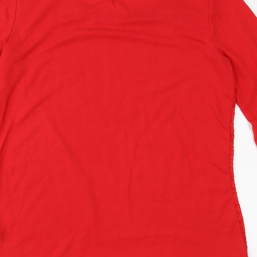 Dorothy Perkins Womens Red Jersey Basic Blouse Size 10