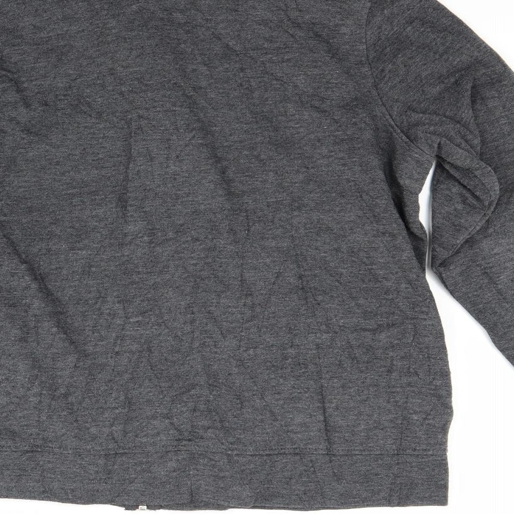 BM Womens Grey Full Zip Sweatshirt Size M