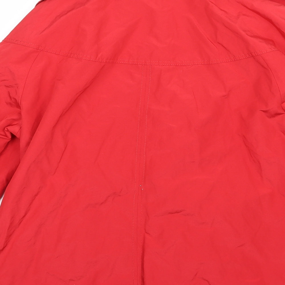 Lebek Womens Red Overcoat Coat Size 10