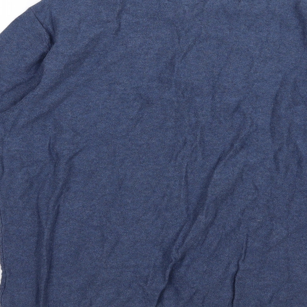 Thread Bare Mens Blue Knit Pullover Jumper Size L