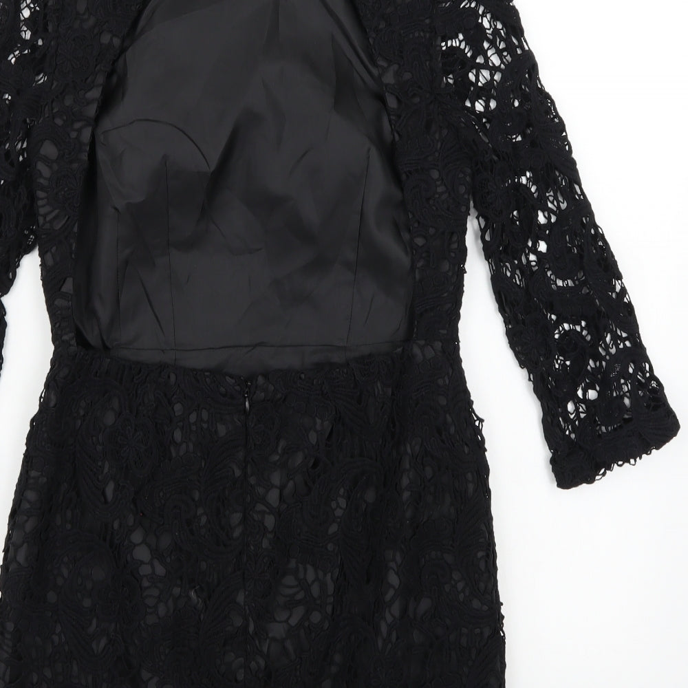 ASOS Womens Black Rayon A-Line Size 10