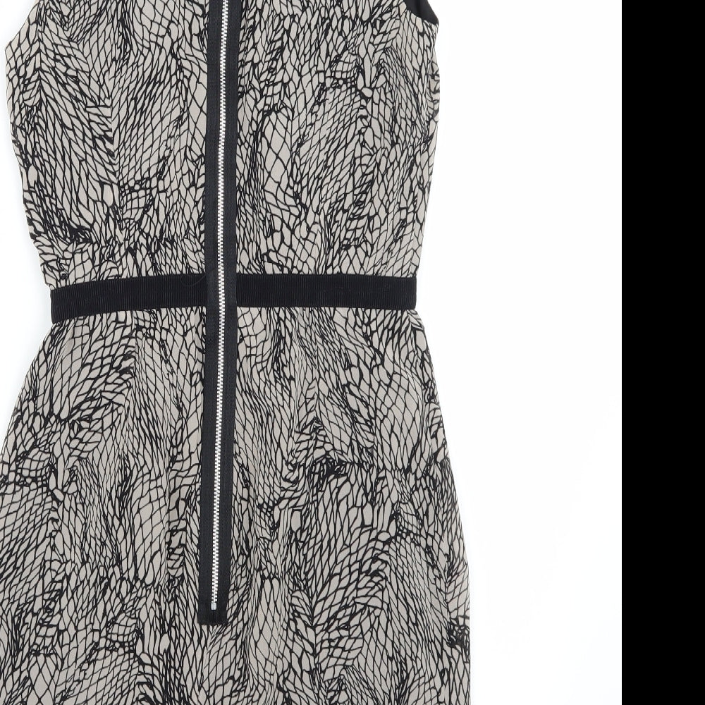 Topshop Womens Black A-Line Size 8