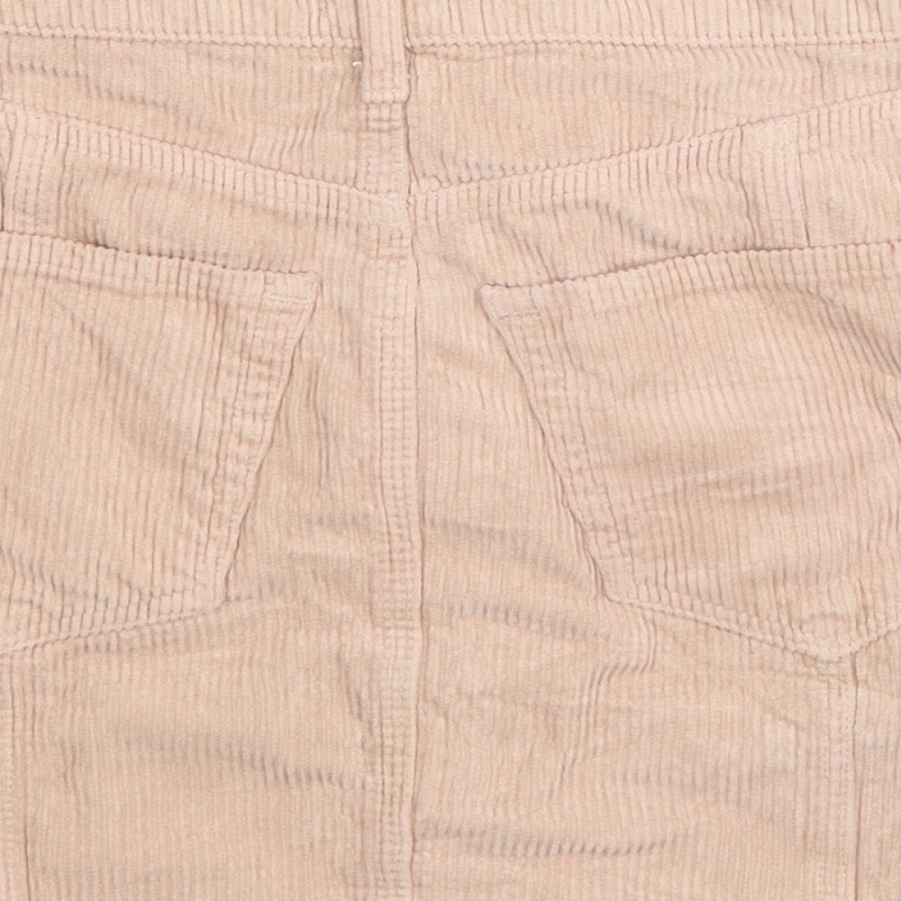 River Island Womens Beige Corduroy A-Line Skirt Size 8