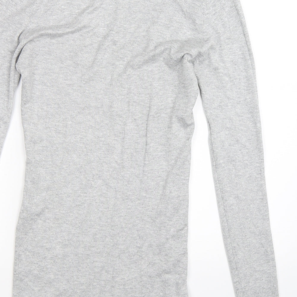 New Look Womens Grey Knit Pullover Jumper Size 12