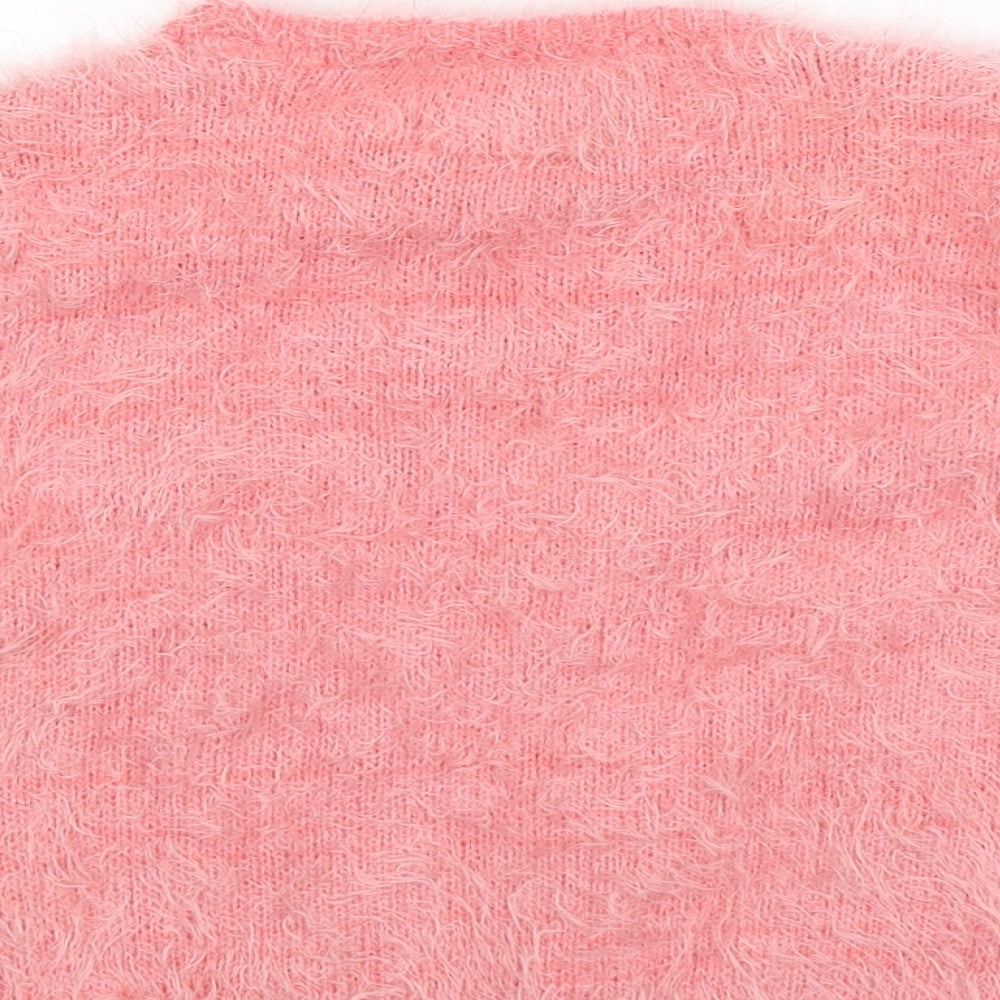 Young Dimension Girls Pink Knit Pullover Jumper Size 12-13 Years