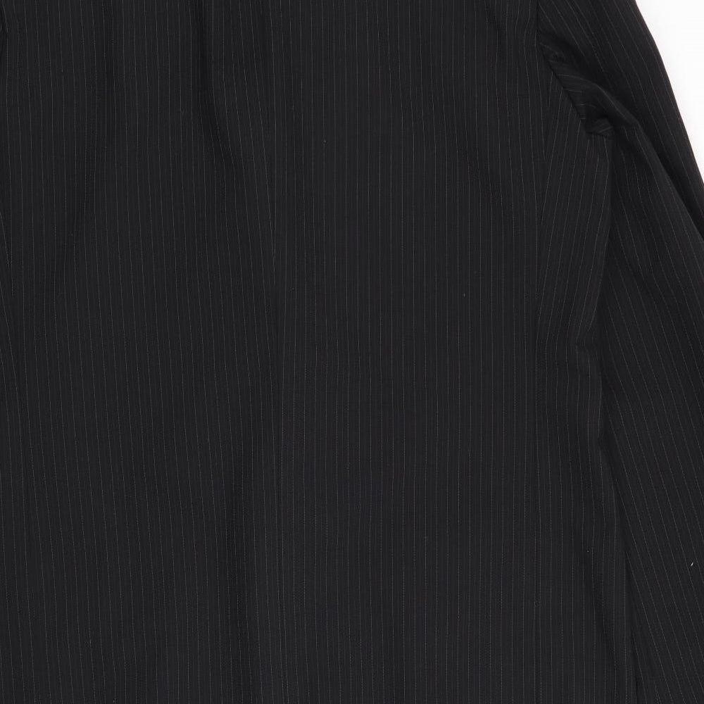 Marks & Spencer Mens Black Striped Jacket Suit Jacket Size 44
