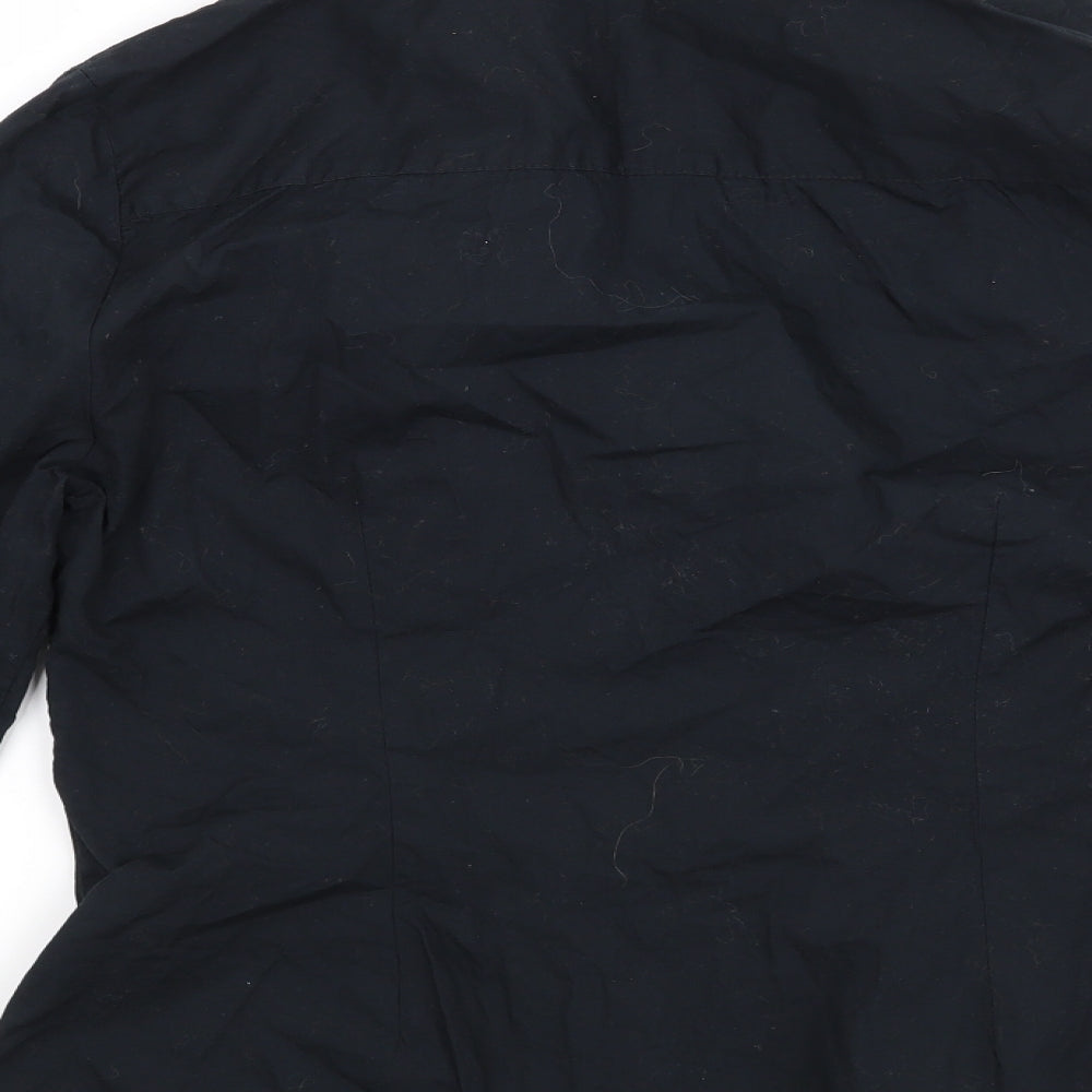 Preworn Womens Blue Basic Button-Up Size 12