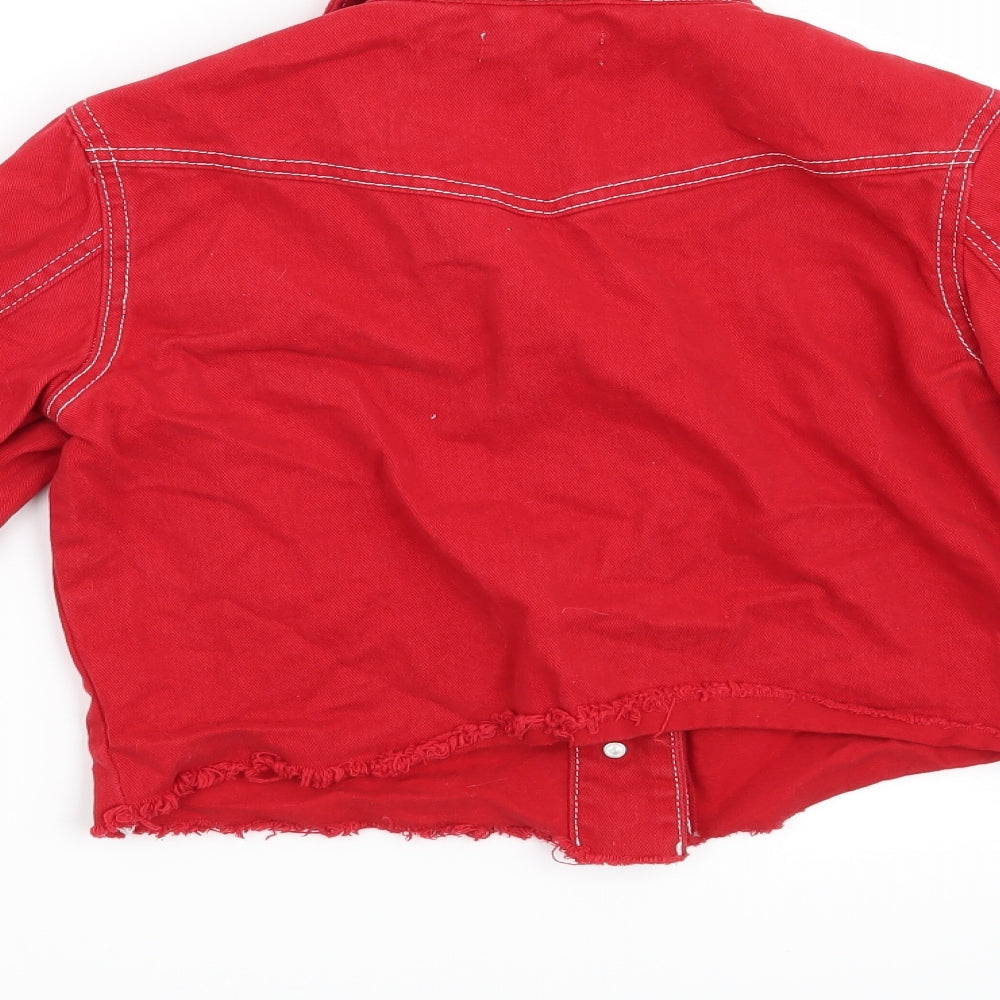 Urban Bliss Womens Red Jacket Size 8