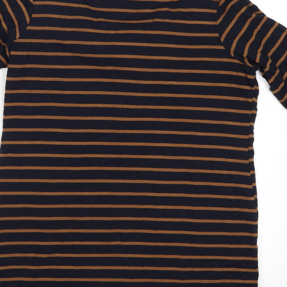 mamas & papas Womens Blue Striped Basic T-Shirt Size 8