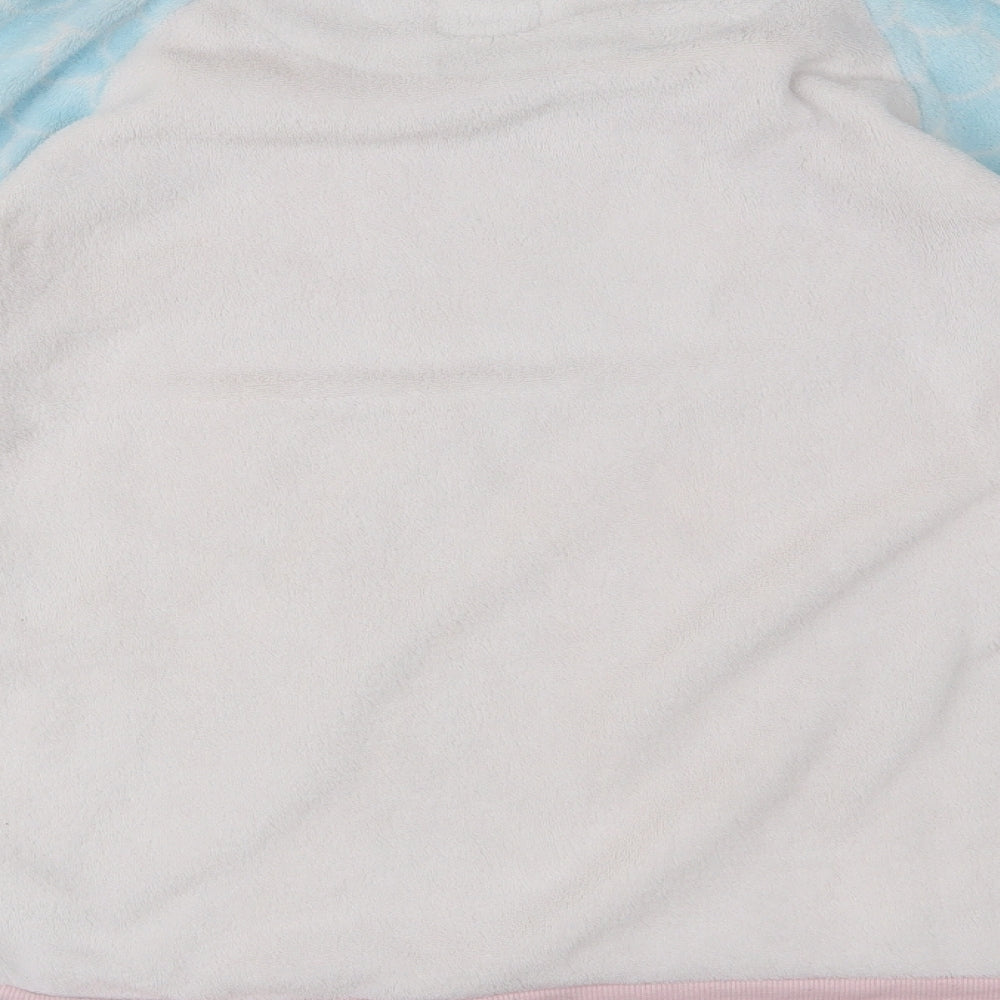 Brand and care label for Disney women’s blue jumper, size UK 12