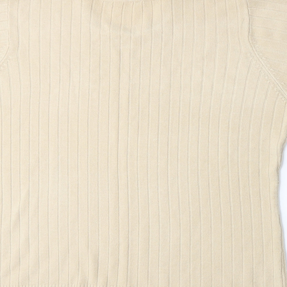 Preworn Womens Beige Knit Pullover Jumper Size M