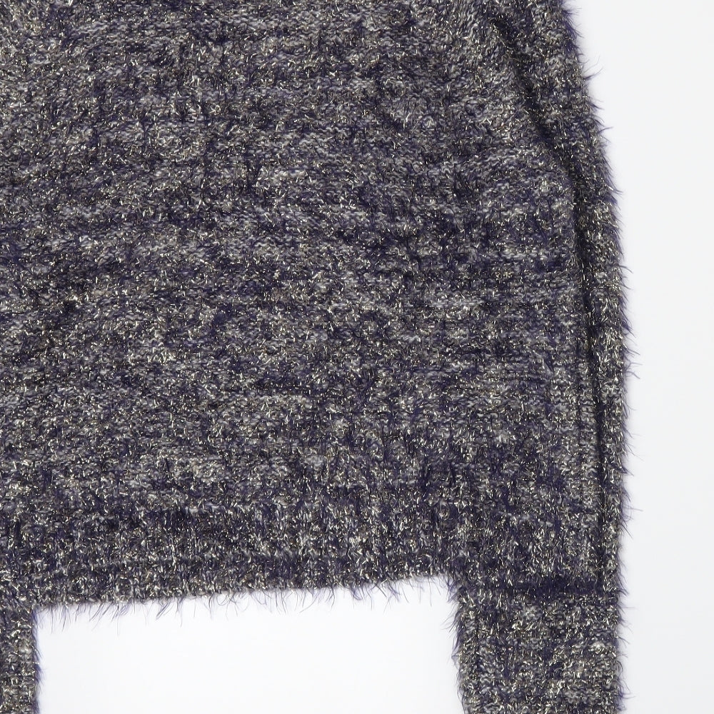 F&F Womens Blue Knit Pullover Jumper Size 14