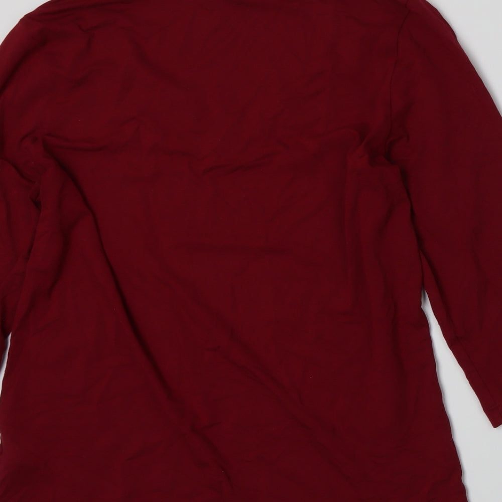 Marks & Spencer Womens Red Basic T-Shirt Size 12