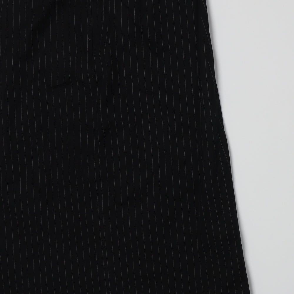 NAFNAF Womens Black Striped A-Line Skirt Size 8