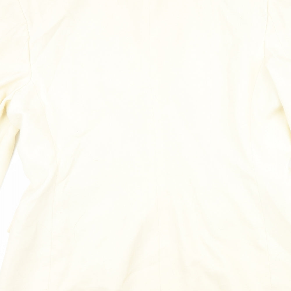 JH Collectibles Womens Ivory Spotted Jacket Suit Jacket Size 8