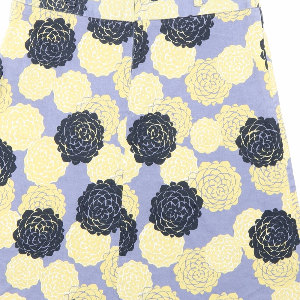 Red Herring Womens Grey Floral A-Line Skirt Size 8