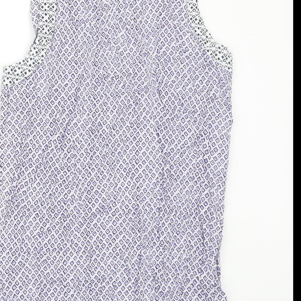 NEXT Womens Purple Geometric Camisole Blouse Size 8
