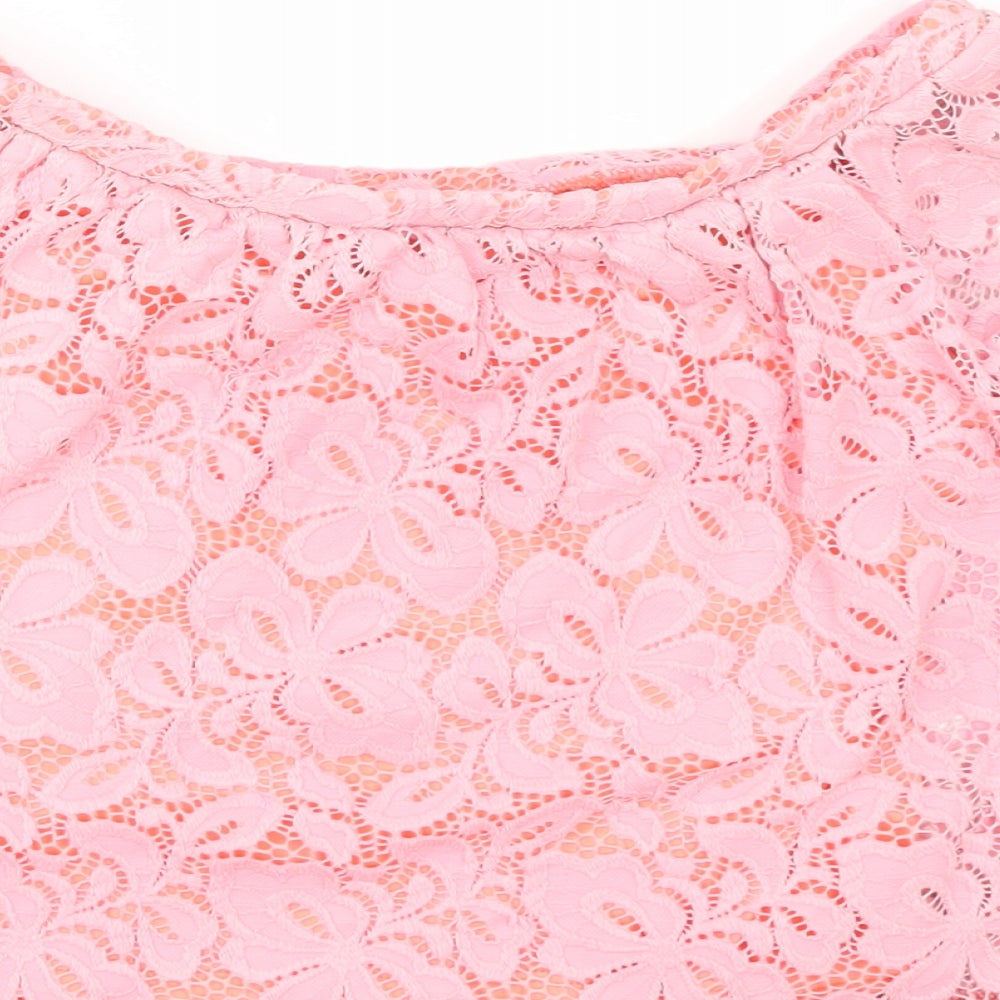 River Island Girls Pink Tunic Blouse Size 9-10 Years