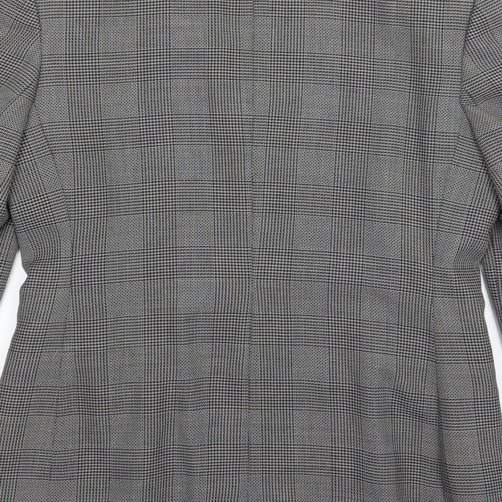 Debenham & Freebody Womens Grey Houndstooth Jacket Suit Jacket Size 12